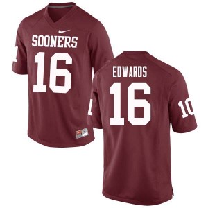 Men Miguel Edwards Crimson Sooners College Football #16 Jersey 617799-234