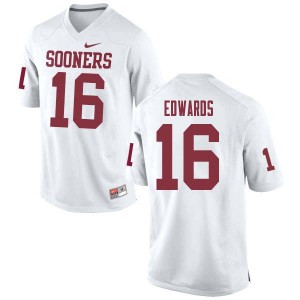 Men Miguel Edwards White OU College Football #16 Jersey 315740-319