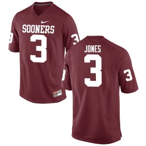 Men Mykel Jones Crimson OU Sooners College Football #3 Jersey 598287-888