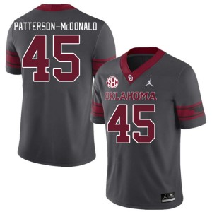 Men Mykel Patterson-McDonald Charcoal Sooners 2024 SEC Conference #45 Jersey 394175-177