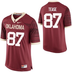 Men Myles Tease Crimson OU Sooners College Football #87 Jersey 940920-612