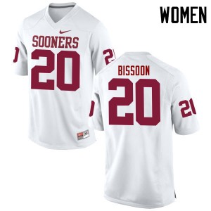 Women Najee Bissoon White OU Sooners College Football #20 Jersey 983648-230
