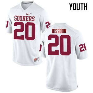 Youth Najee Bissoon White Oklahoma Sooners College Football #20 Jersey 110967-992