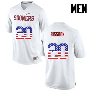 Men Najee Bissoon White OU Sooners College Football USA Flag Fashion #20 Jersey 644915-497