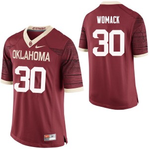 Men Nathan Womack Crimson Oklahoma College Football #30 Jersey 921658-357