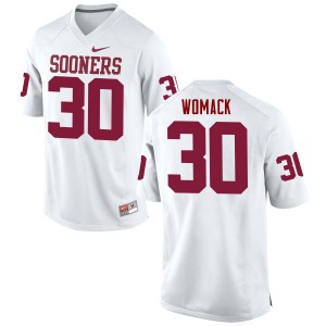 Men Nathan Womack White Sooners College Football #30 Jersey 360656-805