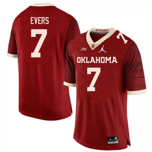 Men Nick Evers Retro Sooners College Football #7 Jersey 765202-852