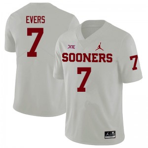 Men Nick Evers White Sooners College Football #7 Jersey 776206-194