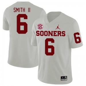 Men Nigel Smith II White OU Sooners 2024 SEC Conference College Football #6 Jersey 509019-220