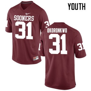Youth Ogbonnia Okoronkwo Crimson OU College Football #31 Jersey 619605-137