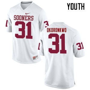 Youth Ogbonnia Okoronkwo White OU Sooners College Football #31 Jersey 605555-300