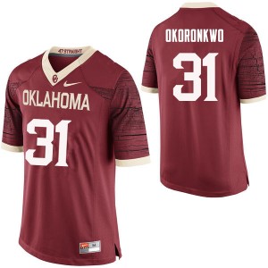 Men Ogbonnia Okoronkwo Crimson Sooners College Football #31 Jersey 224999-905