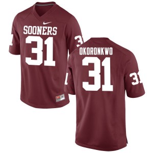 Men Ogbonnia Okoronkwo Crimson Sooners College Football #31 Jersey 481201-342