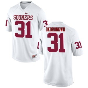 Men Ogbonnia Okoronkwo White Oklahoma Sooners College Football #31 Jersey 366785-353
