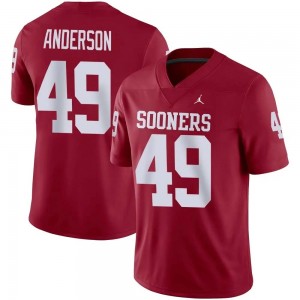 Men Ben Anderson Crimson OU College Football #49 Jerseys 801102-904