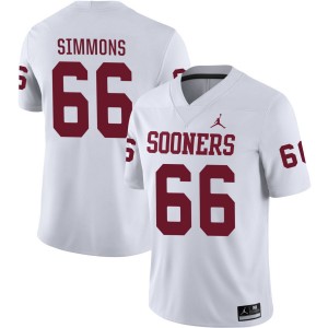 Men Derek Simmons White OU College Football #66 Jerseys 838636-740