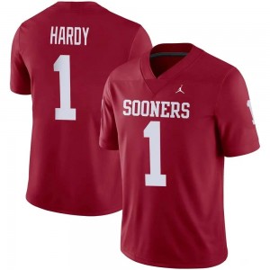 Men Jaydan Hardy Crimson Boomer Sooner College Football #1 Jerseys 792030-161