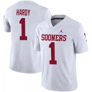 Men Jaydan Hardy White Sooners College Football #1 Jersey 301723-957