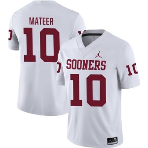 Men John Mateer White Sooners College Football #10 Jersey 837563-839