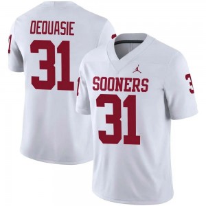 Men Reed DeQuasie White Oklahoma College Football #31 Jersey 617252-951