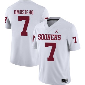 Men Sammy Omosigho White Oklahoma College Football #7 Jerseys 337950-697