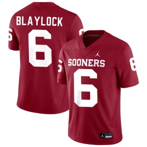 Men Tory Blaylock Crimson OU Sooners College Football #6 Jerseys 700834-286