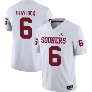 Men Tory Blaylock White Oklahoma Sooners College Football #6 Jersey 711584-159