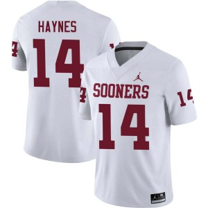 Men Trystan Haynes White Boomer Sooner College Football #14 Jersey 777969-871