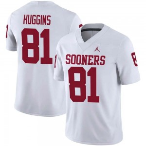 Men Will Huggins White OU College Football #81 Jerseys 949696-881