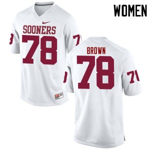 Women Orlando Brown White OU College Football #78 Jersey 188990-453