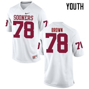 Youth Orlando Brown White OU Sooners College Football #78 Jersey 666145-181