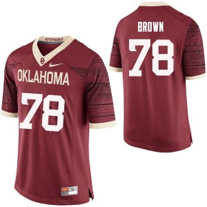Men Orlando Brown Crimson Oklahoma Sooners College Football #78 Jersey 707724-319