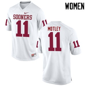 Women Parnell Motley White Sooners College Football #11 Jersey 868977-964
