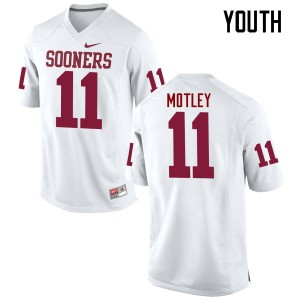 Youth Parnell Motley White OU College Football #11 Jersey 694250-992
