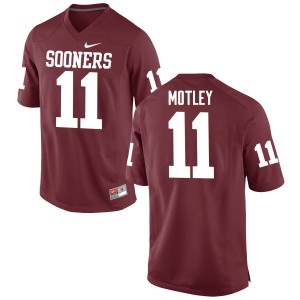Men Parnell Motley Crimson Sooners College Football #11 Jersey 239864-704