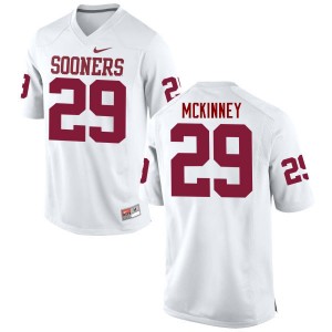 Men Prentice McKinney White OU Sooners College Football #29 Jersey 927664-975