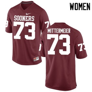 Women Quinn Mittermeier Crimson OU Sooners College Football #73 Jersey 386490-698