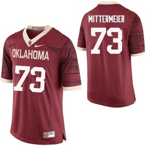 Men Quinn Mittermeier Crimson OU College Football #73 Jersey 373229-644