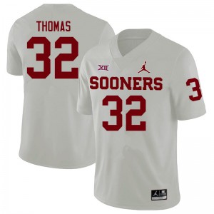 Men R Mason Thomas White OU College Football #32 Jersey 253044-474