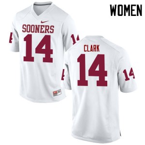Women Reece Clark White OU Sooners College Football #14 Jersey 449140-201