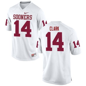 Men Reece Clark White Oklahoma Sooners College Football #14 Jersey 881301-846