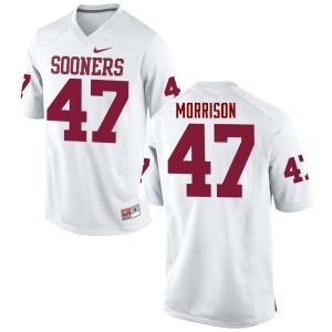 Men Reece Morrison White OU Sooners College Football #47 Jersey 714413-488