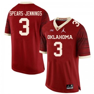 Men Robert Spears-Jennings Retro OU College Football #3 Jersey 193356-577