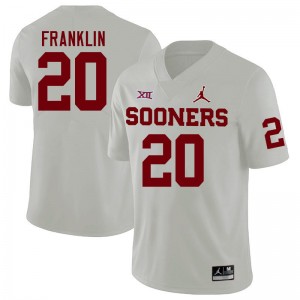 Men Sam Franklin White Oklahoma College Football #20 Jersey 280840-128