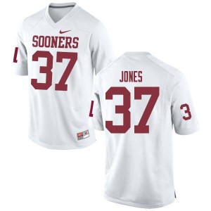 Men Spencer Jones White OU College Football #37 Jersey 680057-442