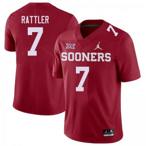 Men Spencer Rattler Crimson OU Jordan Brand College Football #7 Jersey 419337-910