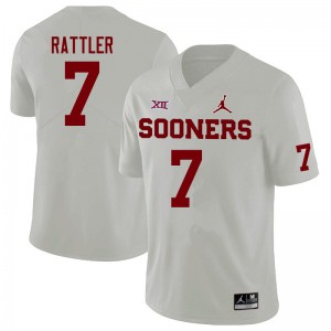 Men Spencer Rattler White Sooners Jordan Brand College Football #7 Jersey 358218-969