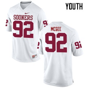 Youth Stacy McGee White OU College Football #92 Jersey 337218-502