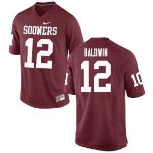 Men Starrland Baldwin Crimson Sooners College Football #12 Jersey 598700-825