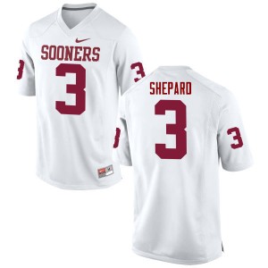Men Sterling Shepard White Oklahoma Sooners College Football #3 Jersey 344404-392